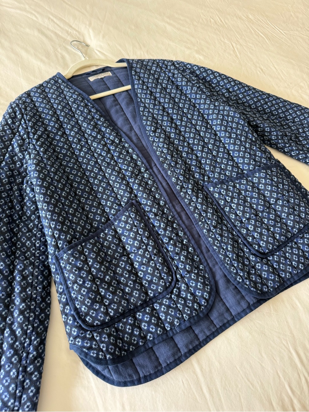 Margaret O'Leary Navy Quilted Patterned Utility Jacket - Picture 2 of 3
